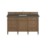 Brittany 60" Single Vanity, Pecan w/ 3 CM Parisien Bleu Silestone Top w/FreePower Wireless Charger
