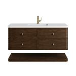 Allamari 48" Single Vanity, Sable w/ Single Hole 3 CM White Zeus Silestone Top