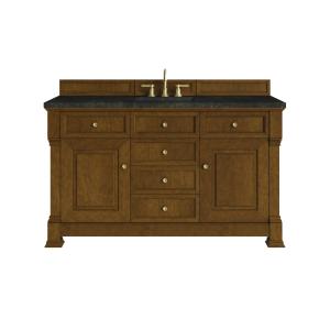 Brookfield 60" Single Vanity, Honey Oak, w/ 3 CM Phantome Eclos Top
