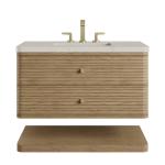 Allamari 36" Single Vanity, Dune Mist w/ 3 CM Siberian Silestone Top