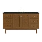Laurent 60" Single Vanity, Honey Oak w/ 3 CM Phantome Eclos Top