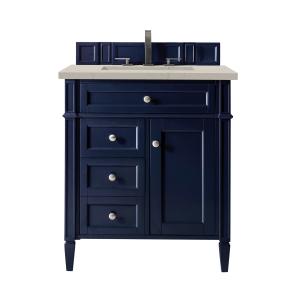 Brittany 30" Single Vanity, Victory Blue, w/ 3 CM Siberian Silestone Top